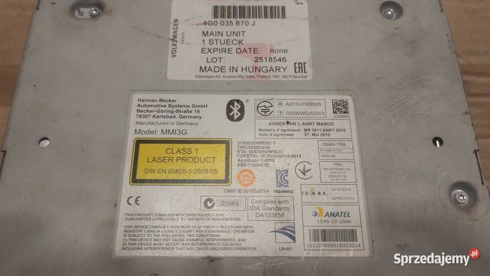 Radio Nawigacja Czytnik Sim SD Multimedia Audi