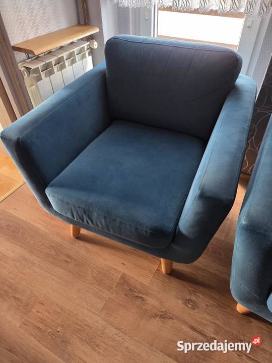 KANAPA KONSIMO TURKUSOWA 2 OSOBOWA FOTEL Szamotuły sprzedam