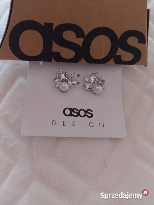ASOS Bogato zdobione kolczyki ślubne perły z Kraków