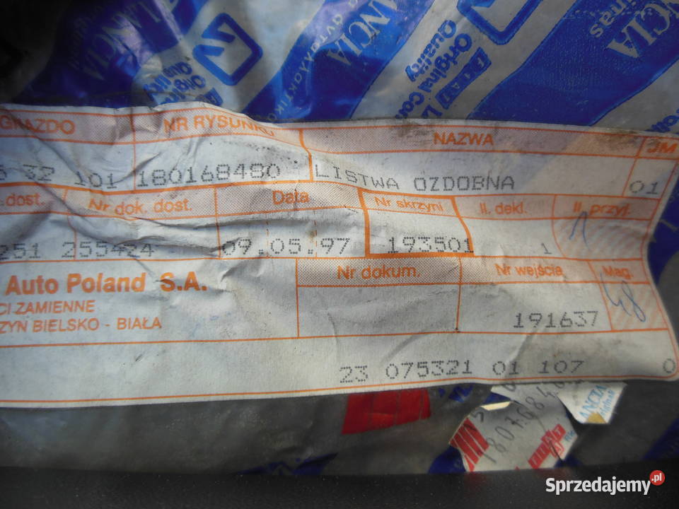 180168480 ELEMENT PLASTIKOWY Tył Lewy Fiat śląskie Kozy