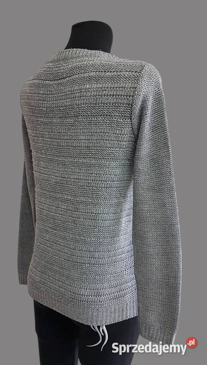Damski szary ciepły sweter z długim rękawem Chrzanów
