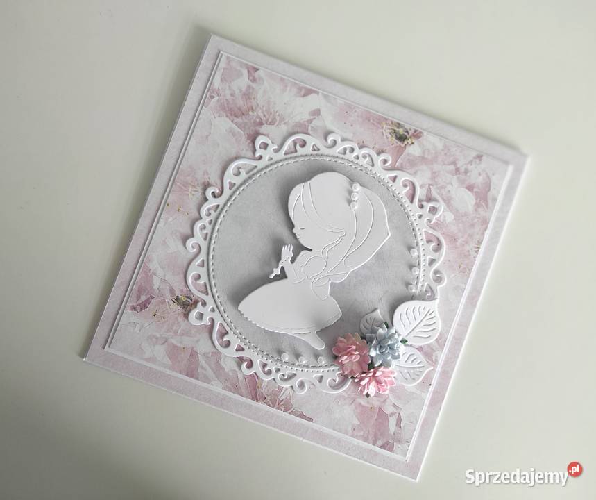 Kartka ręcznie robiona Komunia Święta handmade łódzkie Łódź sprzedam