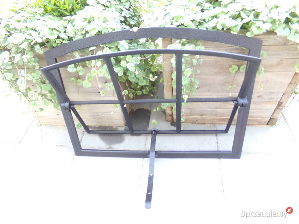 Stare okno loft retro lustro grill ogrodzenie Ełk