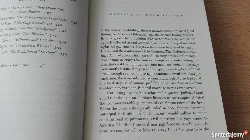 Samesex marriage pro and con a reader Sullivan pomorskie Gdańsk sprzedam