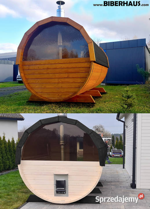 SAUNA Ogrodowa 300 OKNO 50 Beczka 500L Akcesoria Sauny Nowy Targ