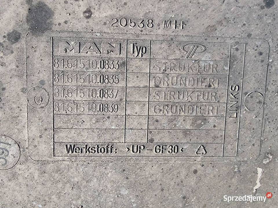 STOPIEŃ LEWY MAN TGA 18440 81615100825 osobowe