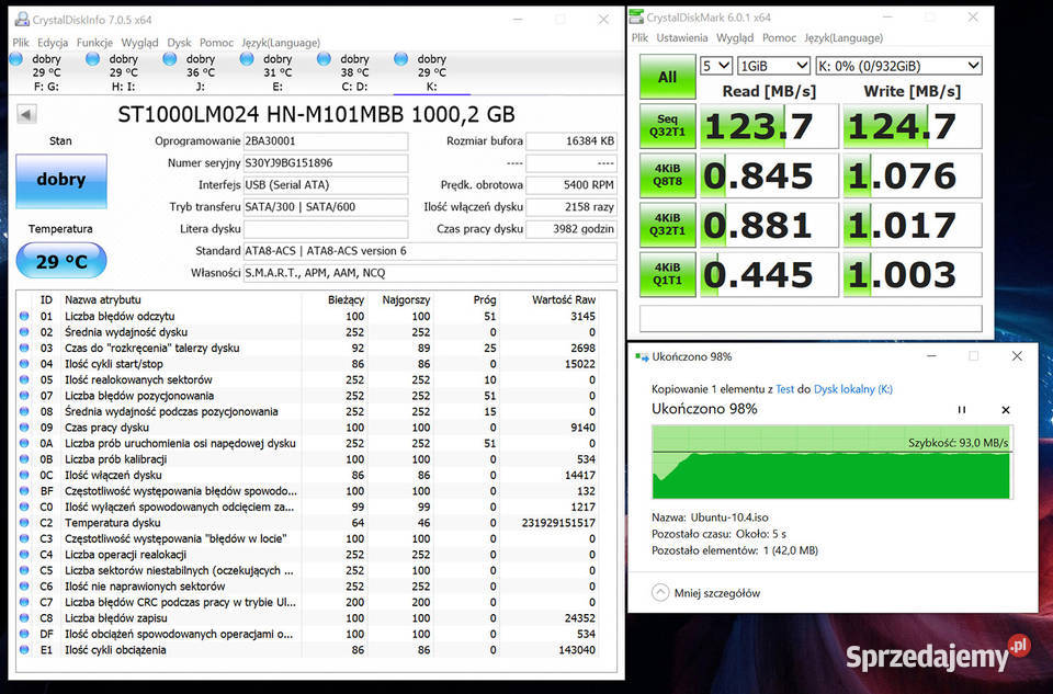 Dysk przenośny HDD Seagate 1TB USB 30 Ropczyce