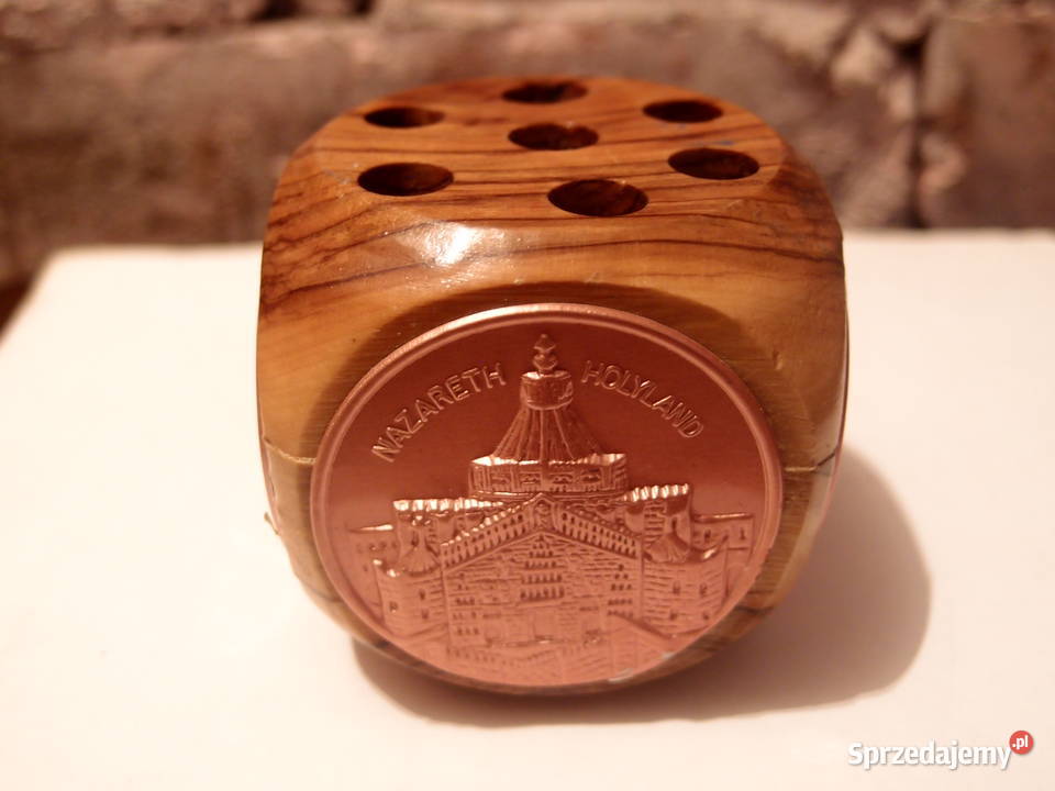 Pamiątka drewniana kostka Jarusalem Ziemia łódzkie Łódź