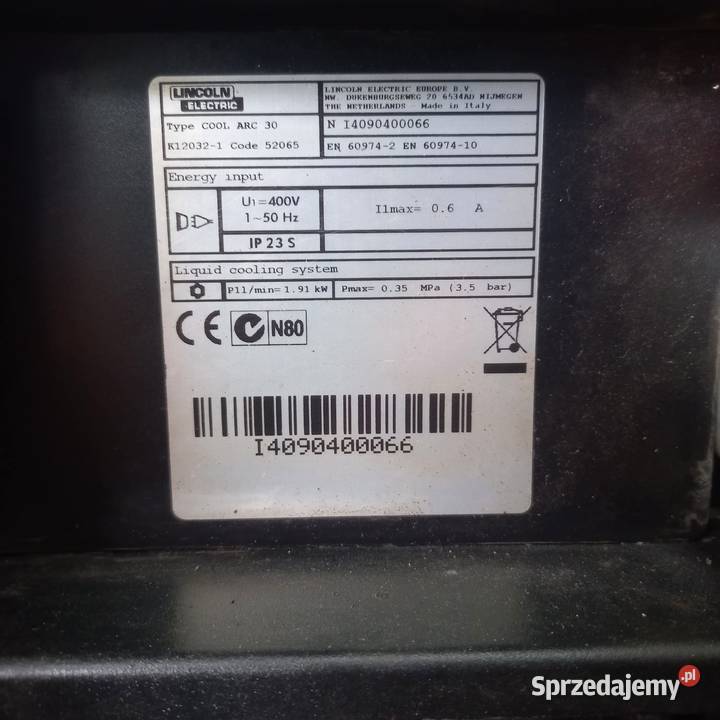 Tig spawarka lincoln v405 tpuls 400A chłodzony dolnośląskie Góra