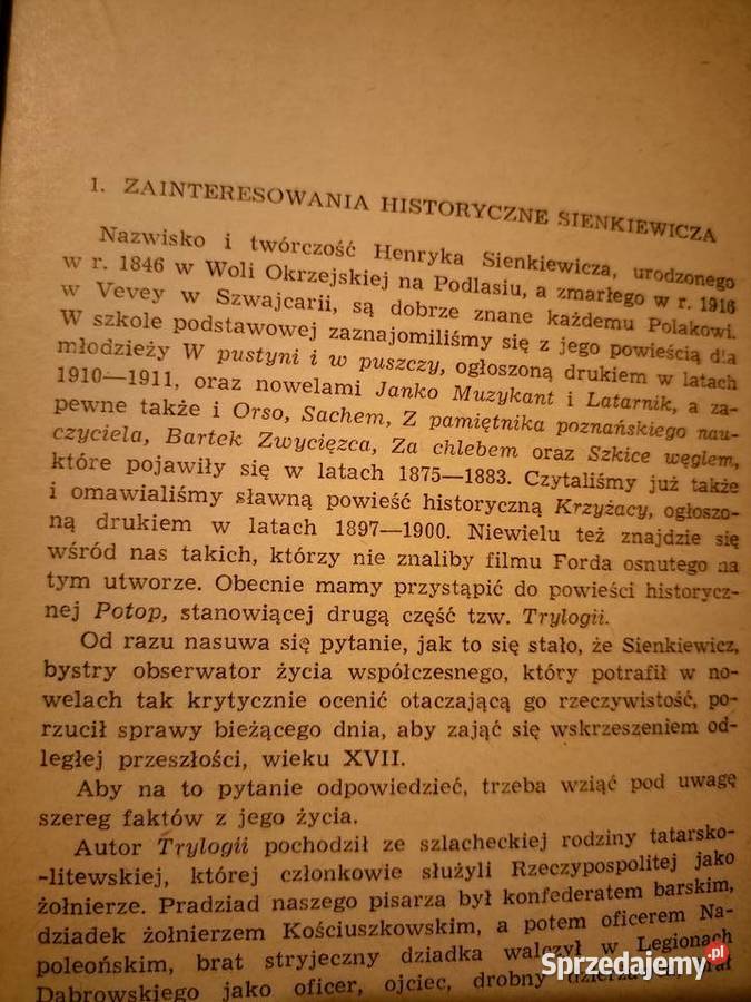 Potop Sienkiewicza biblioteka analiz literatury Warszawa