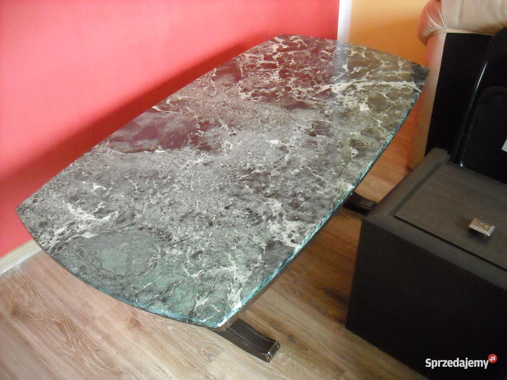 Duża ława prawdziwy zielony marmur Bydgoszcz