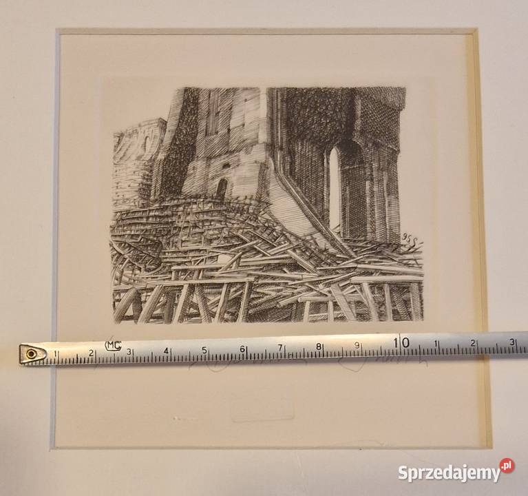 OBRAZ miedzioryt Krzysztof Skórczewski autograf Lublin