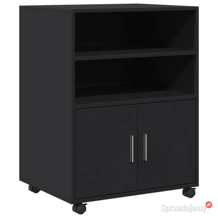 Szafka na kółkach czarna 60x48x81 materiał Warszawa