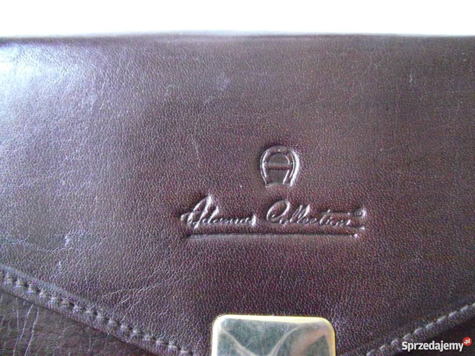 MARKOWA SASZETKA NA DOKUMENTY Z NATURALNEJ SKÓRY Do ręki  wielkopolskie Piła