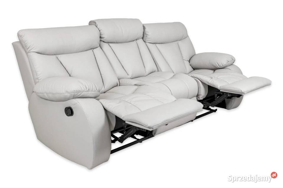 Komplet Granada wygodny 100 skóra naturalna Piasek