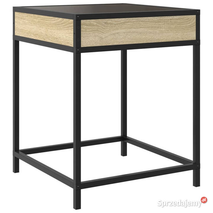 Stolik nocny z LED Infinity dąb sonoma 40x40x51 Warszawa