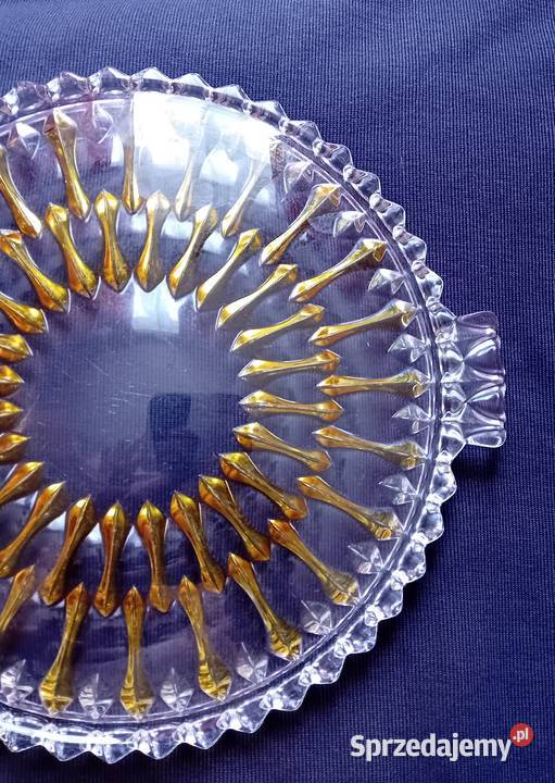 Patera tortownica Walther Glas szkło lazurowane