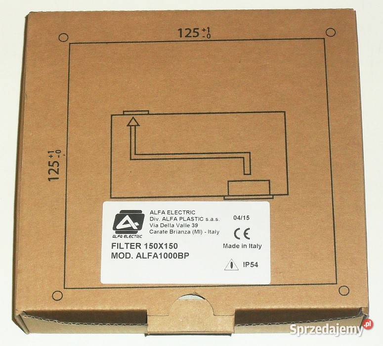 Filtr wylotowy kratka wentylacyjna ALFA ELECTRIC ścienna Wentylacja i klimatyzacja Gliwice
