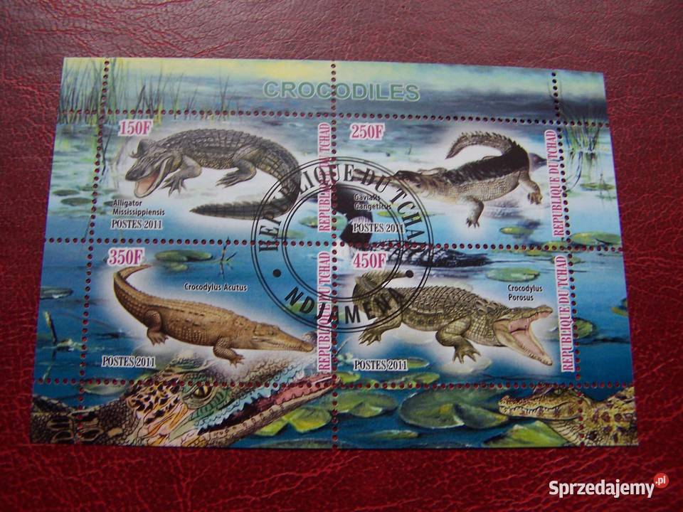 Czad 2011 CTO Fauna Gady Krokodyle Filatelistyka Tychy