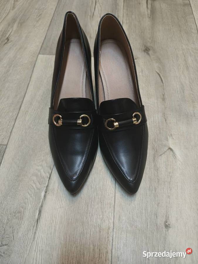 4243 Czarne Mega wygodne czółenka wieczorowe inna Kraków