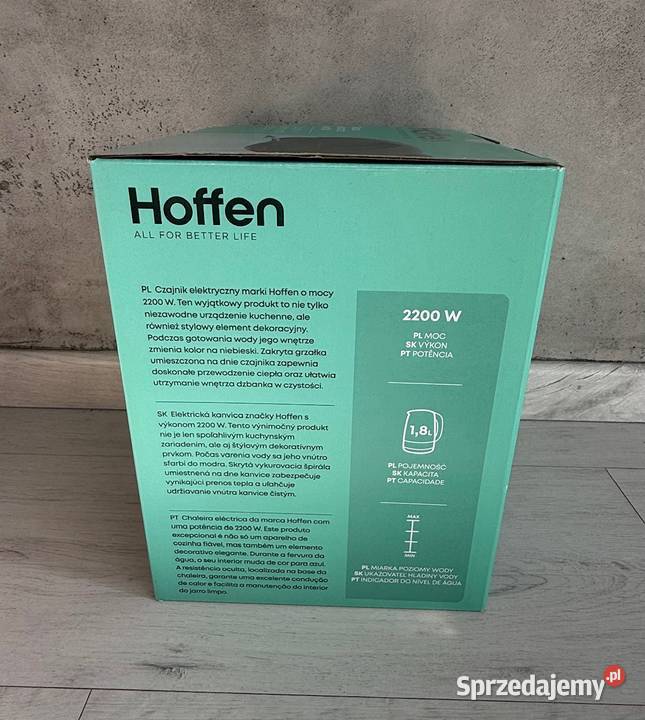 NOWY HOFFEN Szklany czajnik elektryczny 18l Łódź