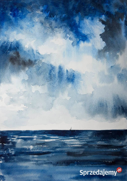 OCEAN akwarela artystki A Laube pejzaż krajobraz Katowice