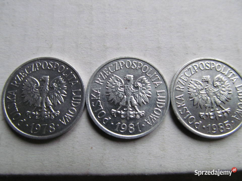 Monety PRL zestaw 5 20 i 50gr sprzedam