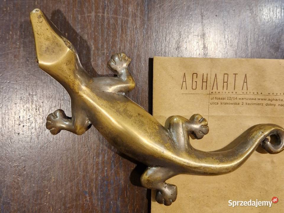 FIGURKA jaszczurki z metalu z Aghartastara lubelskie Lublin