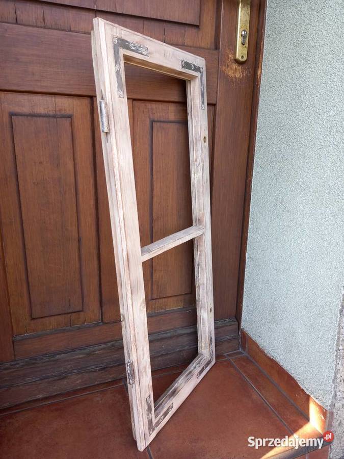 Stare skrzydło okienne ramka okno drewniane PRL