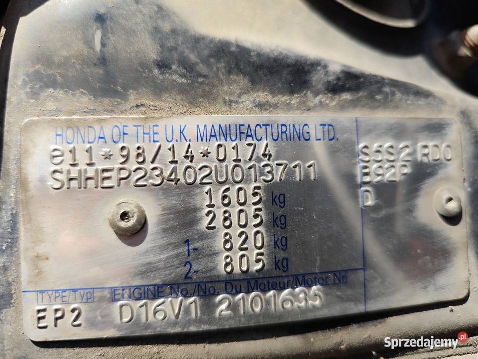 Honda Civic tanio okazja 1600cm3 Ząbki