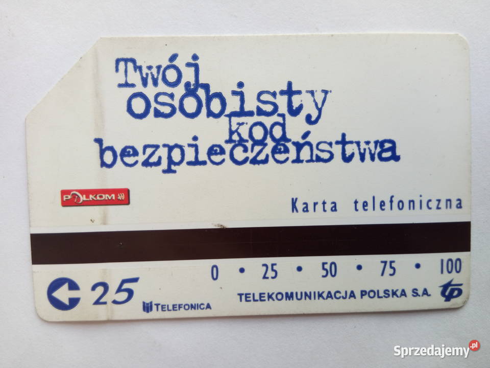 Karta telefoniczna przedstawiająca odcisk palca Dąbrowa Górnicza