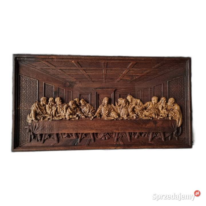 Drewniany Relief Ostatnia Wieczerza Ręcznie Obrazki i obrazy Malechowo