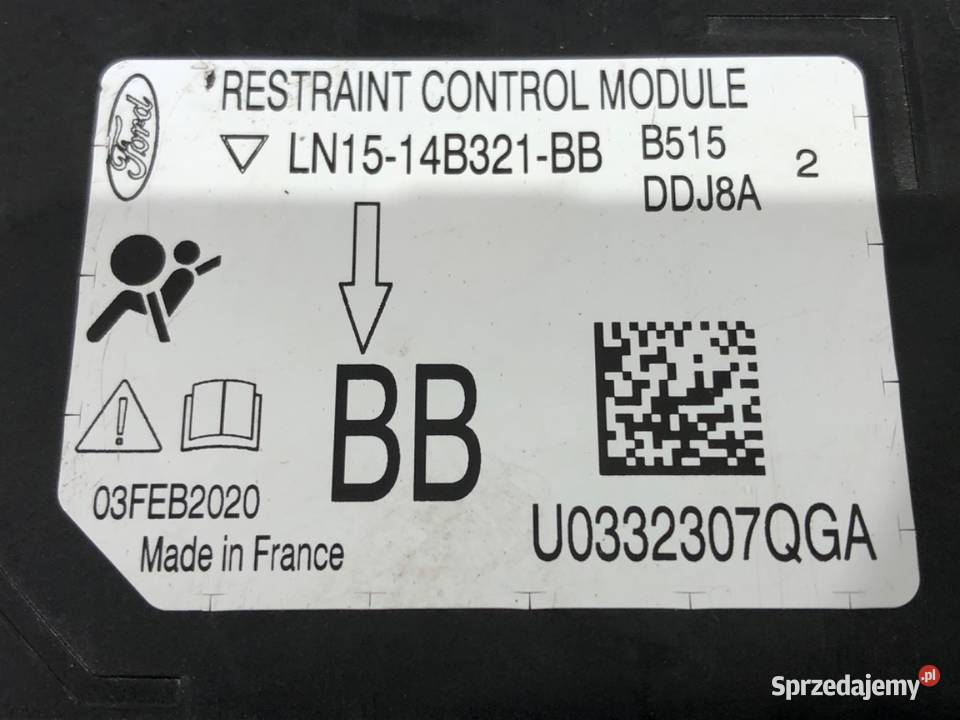 SENSOR AIRBAG FORD ECOSPORT LN1514B321BB CZUJNIK sprzedam