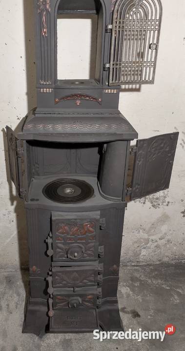 Żeliwny zabytkowy piec antyk Solarnia