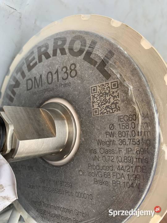 Interroll DM 0138 M31B 370W 158mm x 807 mm 072ms mazowieckie sprzedam