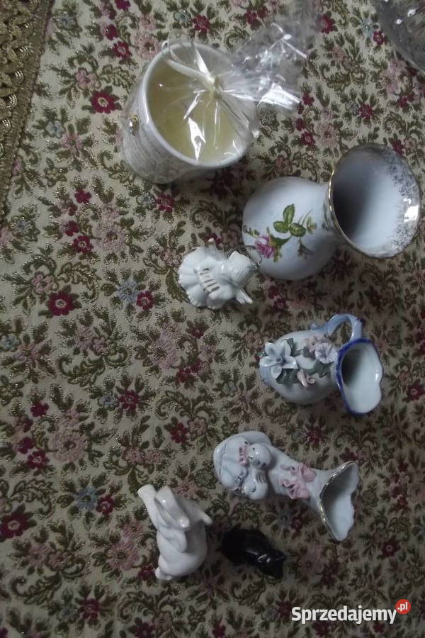 Porcelanowe wazoniki świecznik słonik różne śląskie Piekary Śląskie