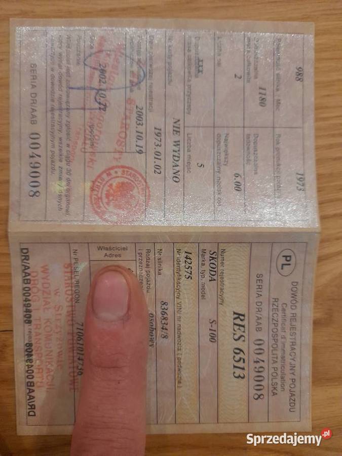 Skoda S100 1973r podkarpackie Straszydle sprzedam