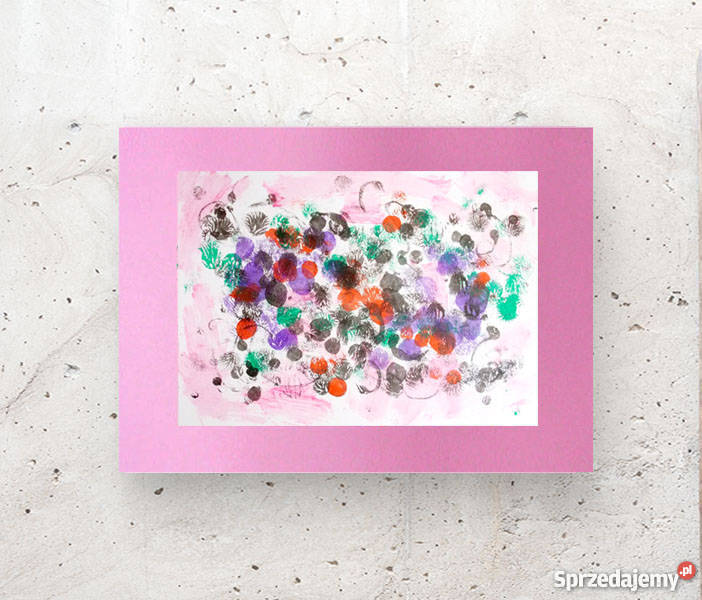 abstrakcja obrazek nowoczesna dekoracja grafika wielokolorowy