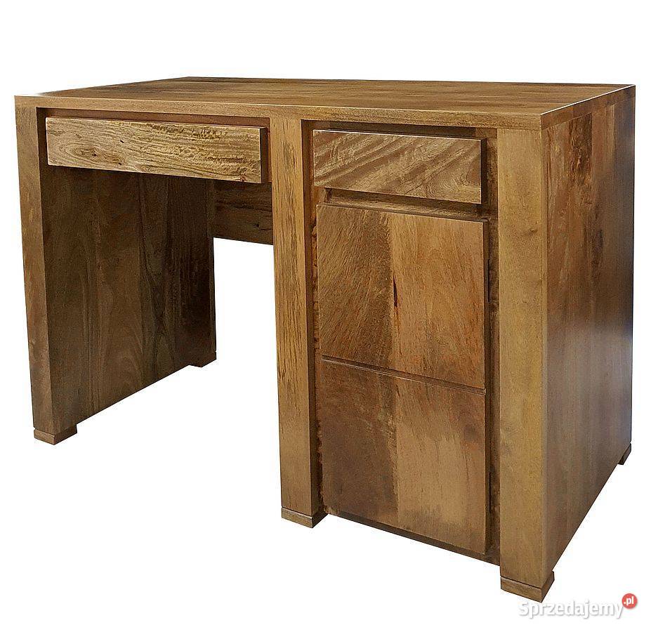 Małe proste drewniane biurko 120cm OSLO toffi
