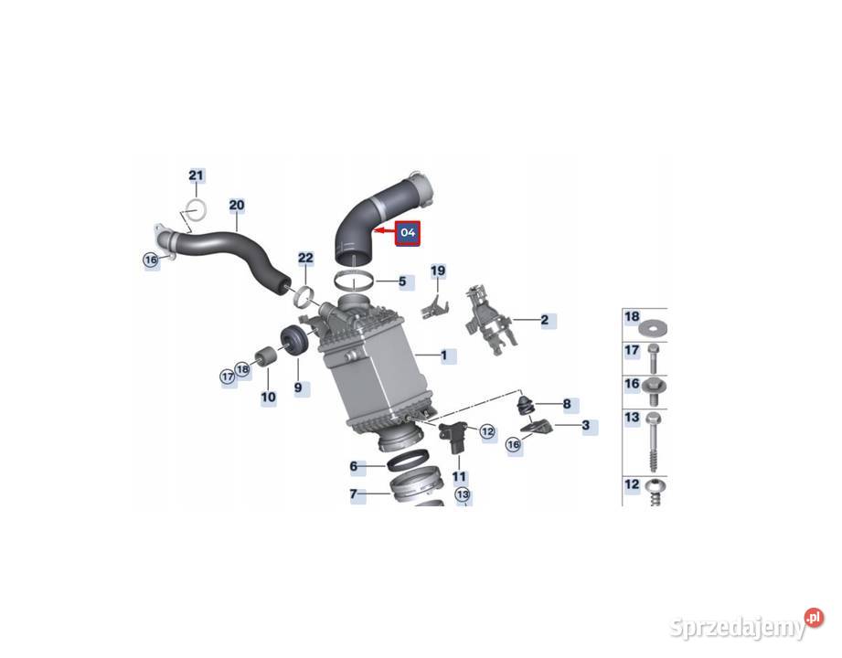 PRZEWÓD INTERCOOLERA BMW OEM 11279410 RURA Żukowo