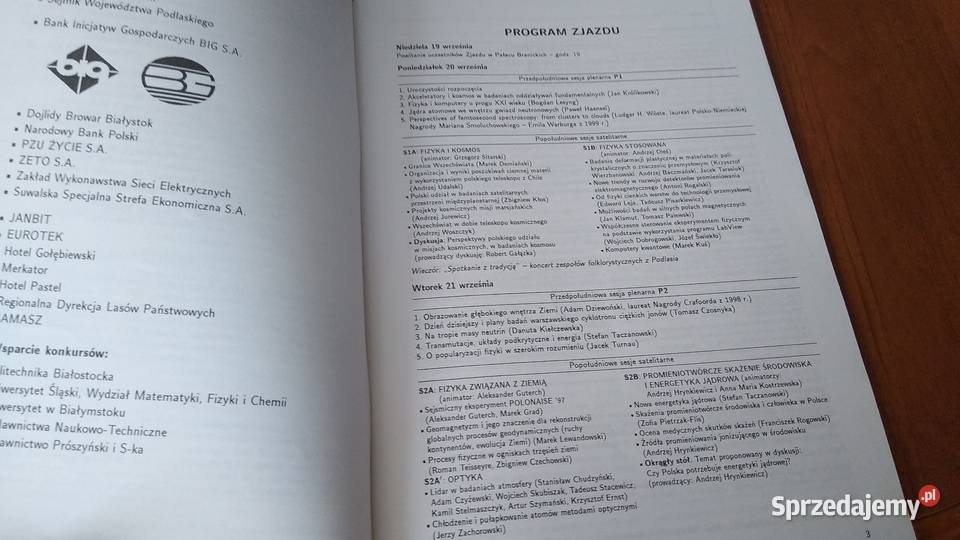 Materiały XXXV Zjazdu Fizyków Polskich Białystok Gdańsk