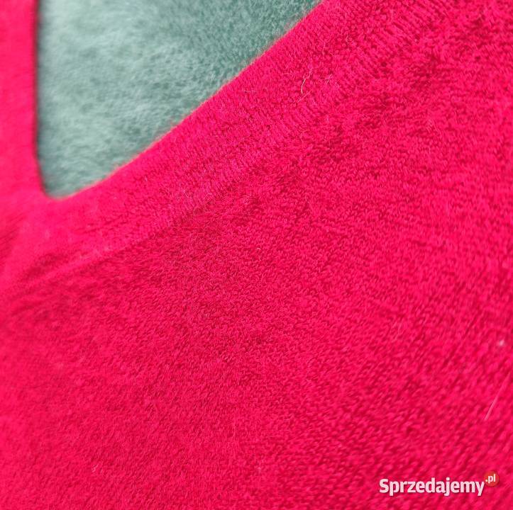 Czerwony sweter wełna merino XL 42 XXL 44 Moda i Styl Szczecin