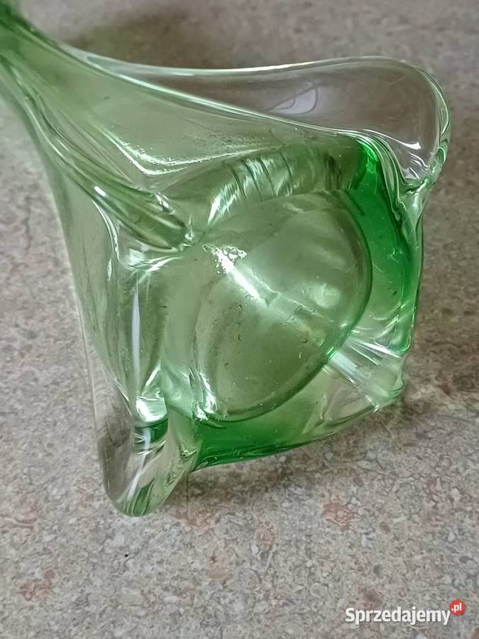 vintage zielony wazonik Nowy Targ