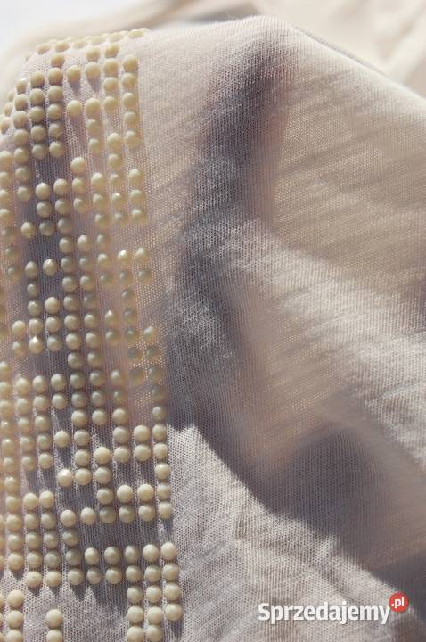 Luisa Cerano tshirt tunika r44 46 motyl dżety biały Lublin