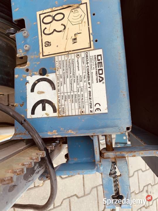 Winda dekarska Geda Combilift 200Z drabina Poznań sprzedam