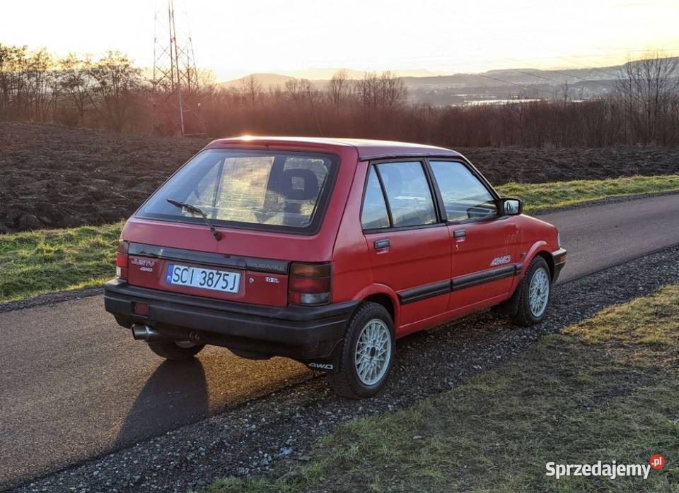 Subaru justy kad I 10 4WD Manual 1991r aluminiowe felgi Ochaby Wielkie