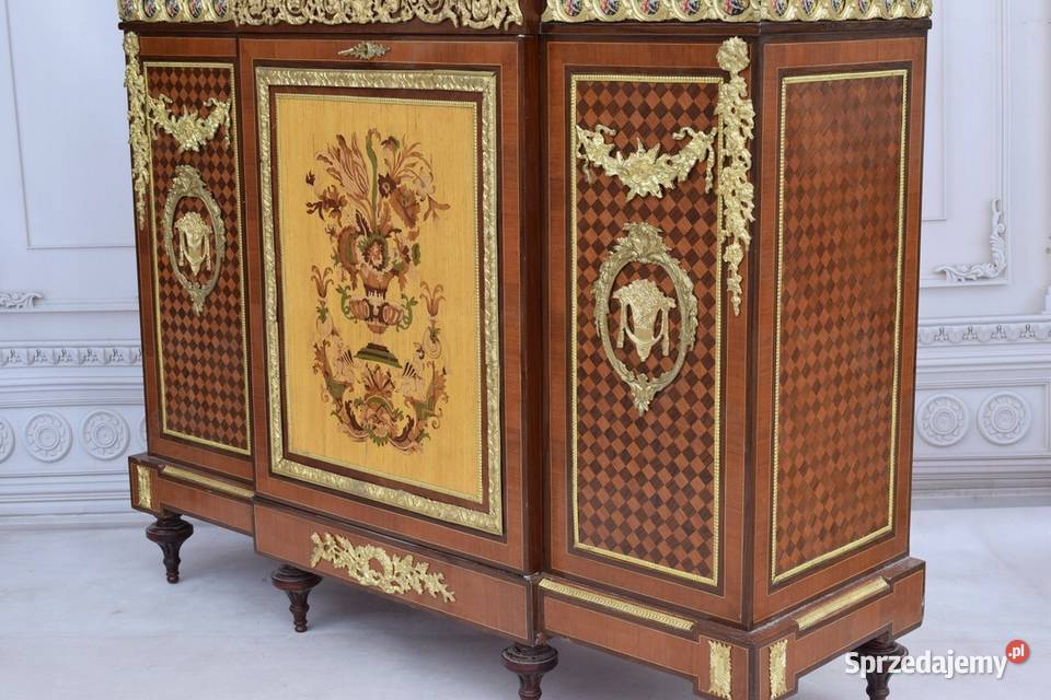 Francuska Komoda Empire Drewno Mosiądz Szafa Kraków