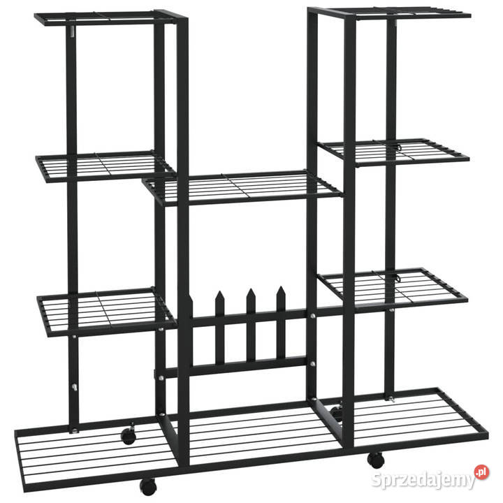 Kwietnik na kółkach 945x245x915 czarny żelazo