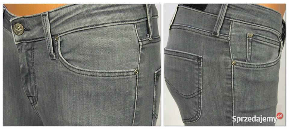 Spodnie damskie Lee Scarlett Grey Skinny W27 L35 Długie Pisz