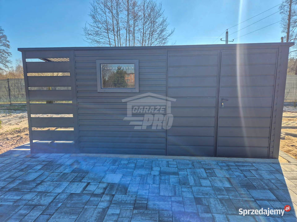 Schowek Domek Ogrodowy 4x2m wiata 1m brama 2x Sopot